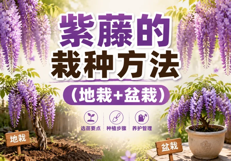 紫藤的栽种方法(地栽+盆栽)-贰捌植场