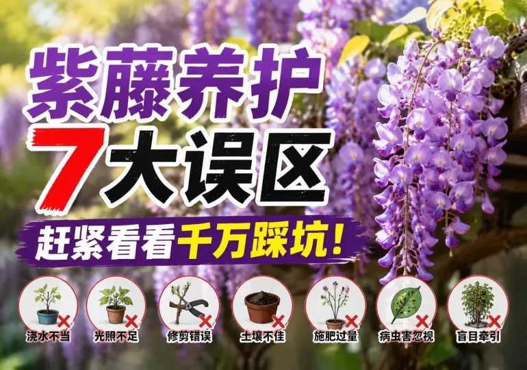 紫藤养护7大误区，赶紧看看千万别踩坑！-贰捌植场